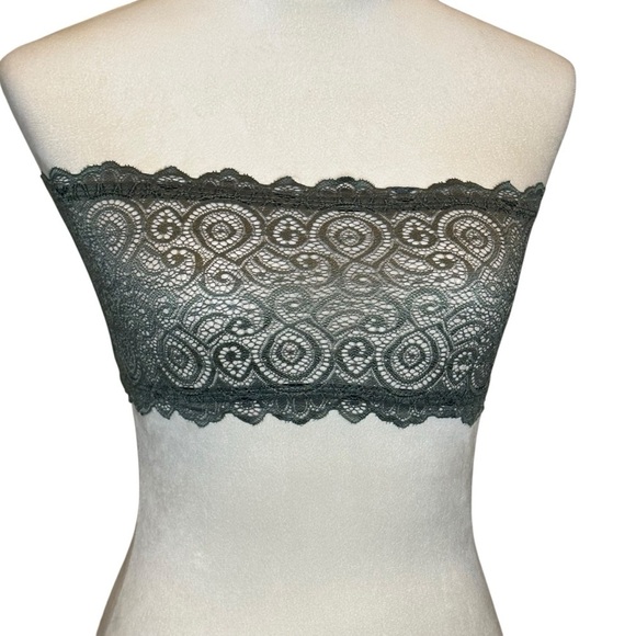 Free People Other - Free People Intimately Army Green Sheer Bandeau Strapless Bra Top XS S NWOT